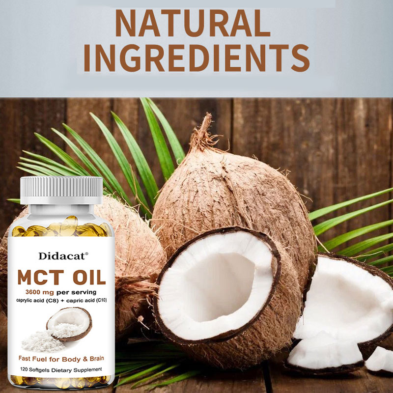 Mct Oil Coconut - Capsules d'huile MCT pure 3000 mg,