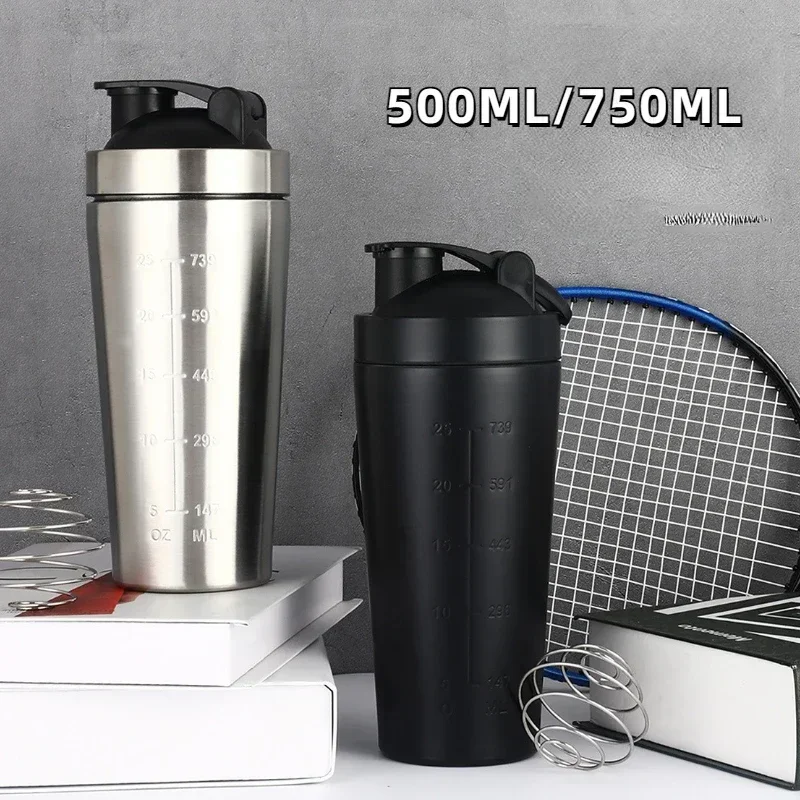 Nutrition Sports Fitness - Gourde shaker en acier inoxydable pour