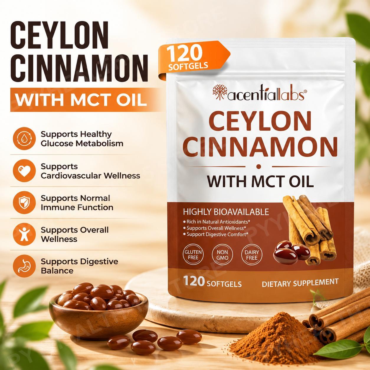 Mct Oil Coconut - Gélules de Cannelle de Ceylan avec