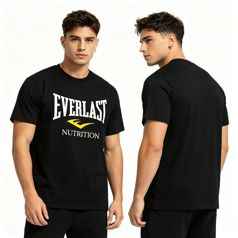 T Nutrition Fitness - T-shirt imprimé Everlast Nutrition noir et