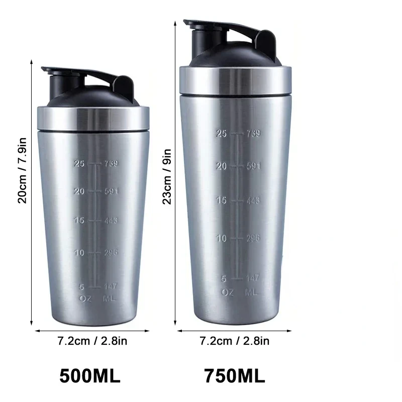 Gourde shaker en acier inoxyda - Nutrition Sports Fitness avis et prix