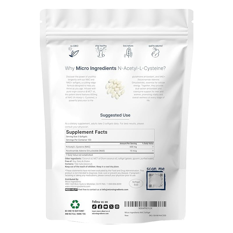 NAC 600mg Gélules Molles avec  - Mct Oil Coconut avis et prix