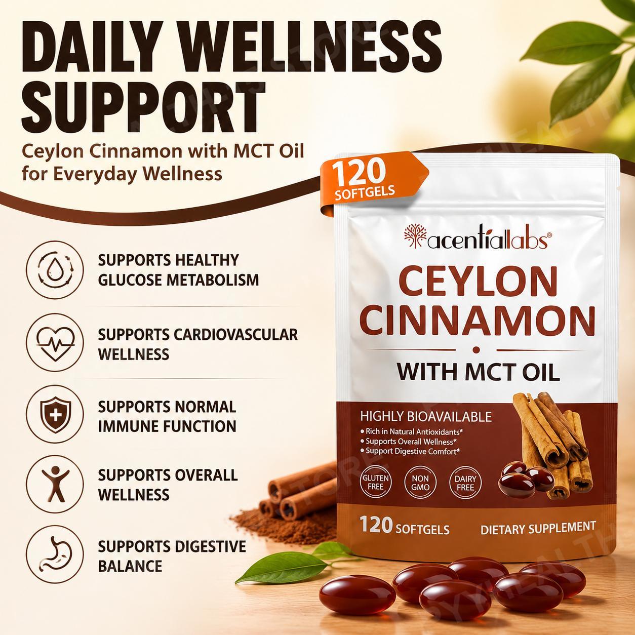 Gélules de Cannelle de Ceylan  - Mct Oil Coconut avis et prix
